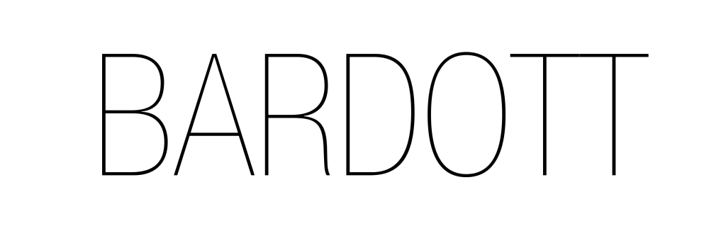 Logotipo da marca Bardott, escrito em letras maiúsculas e com uma fonte moderna e minimalista.